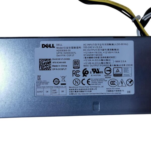 Sursa Dell H200ebs-00, Pentru Dell Optiplex 3060 5060 Inspiron 3470, 4 + 6 pin, 200W - imagine 2