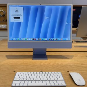 IMAC 24" Blue, M1,  16GB RAM, 2TB spatiu stocare, Blue, QWERTY tastatura, Produs NOU