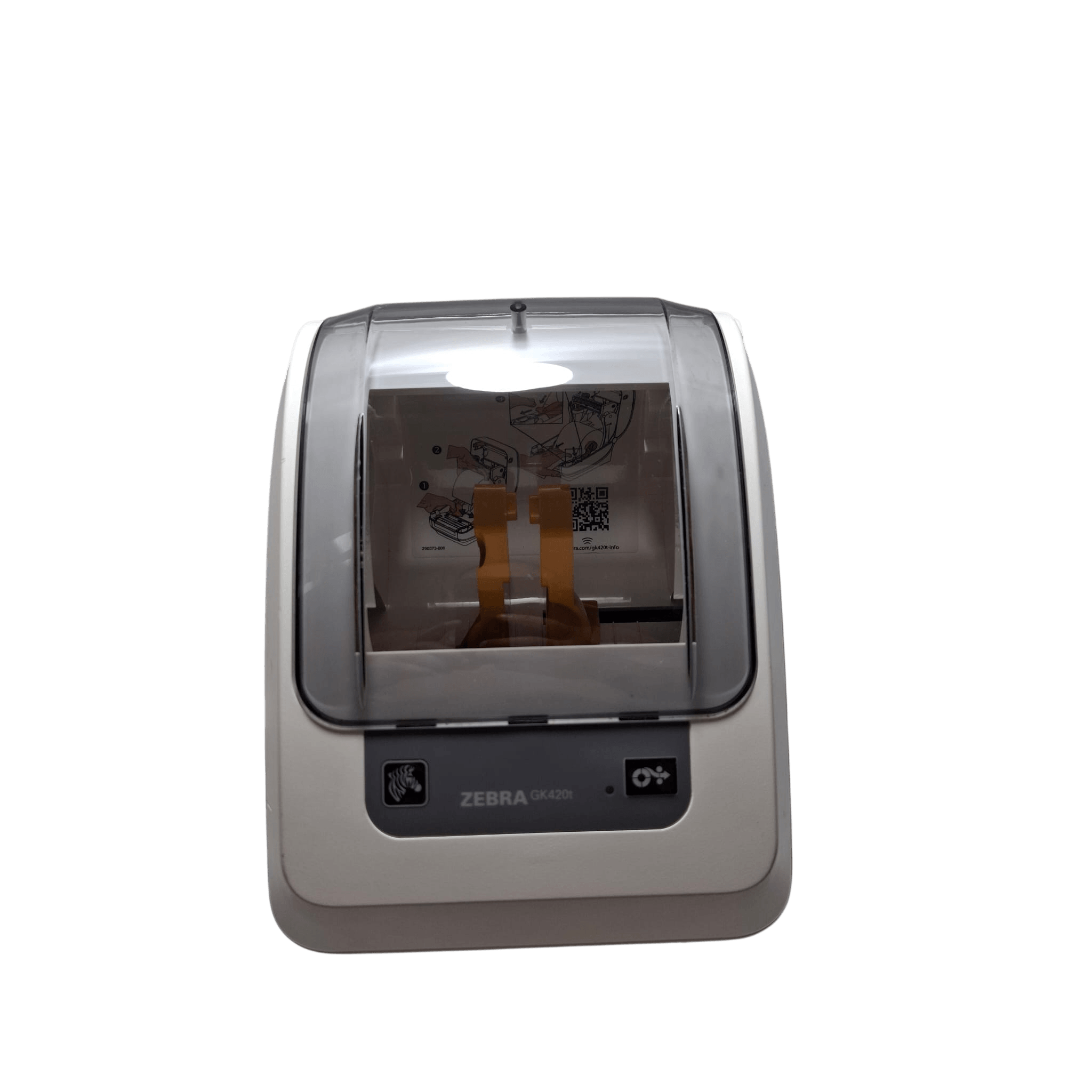 Imprimanta de etichete Zebra GK420T, 203DPI, 104 mm, USB, LAN, culoare alba